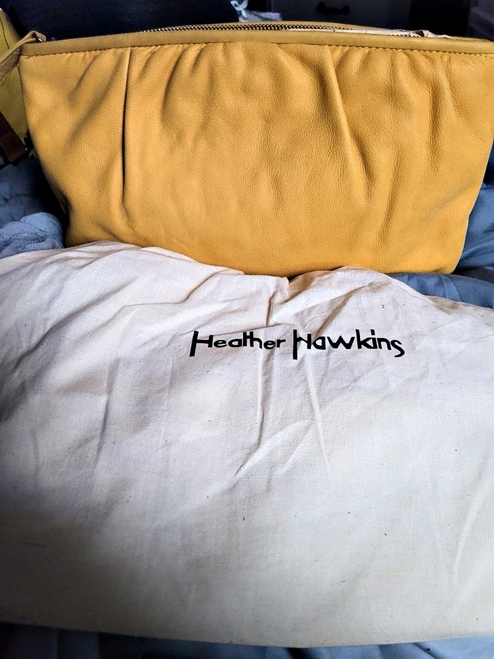 Heather Hawkins Zip Clutch in Yellow